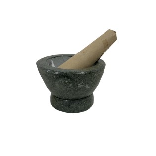 Juego de mortero y barro de piedra, 11,5 cm para preparación de Asia