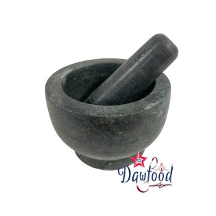 Stone mortar and pestle set 12.5cm