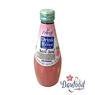 Comprar Bebida sabor rosa y semillas de albahaca V-Fresh -Dawfood