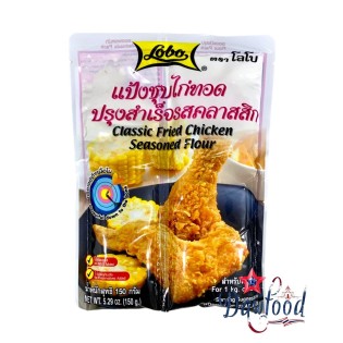 Harina para pollo frito Lobo, de toque crocante y sabor asiático.