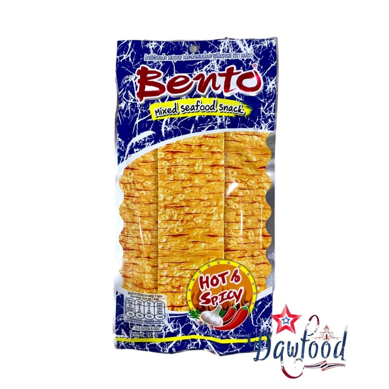 El snack de marisco y algas hoy & spicy, con matices verde y rojo El snack de marisco y algas hoy & spicy, con matices verde y rojo