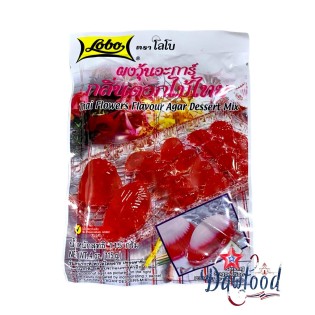 Postre agar flor thai Lobo, con sabor dulce y aspecto vibrante