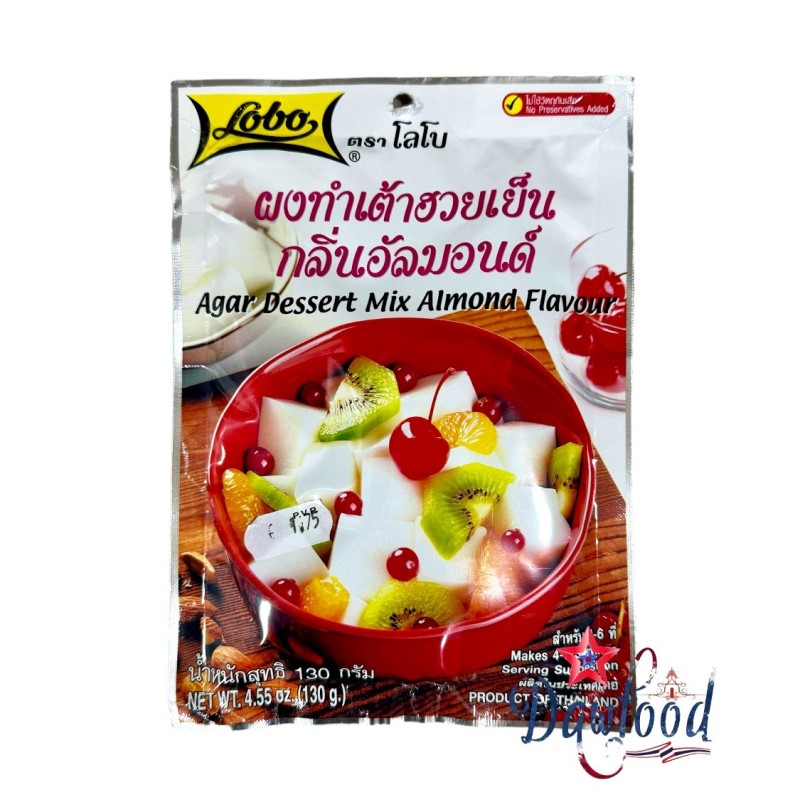 Mezcla de postre agar con sabor a almendras Lobo, 130 gr - Dawfood Mezcla de postre agar con sabor a almendras Lobo, 130 gr - Dawfood