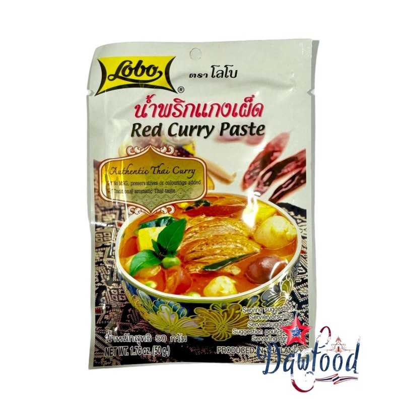 Salsa de curry rojo 50 gr Lobo, base para preparar pasta de curry Salsa de curry rojo 50 gr Lobo, base para preparar pasta de curry