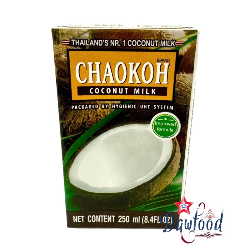 Leche de coco Chaokoh para sopas, salsas y postres tailandeses Leche de coco Chaokoh para sopas, salsas y postres tailandeses