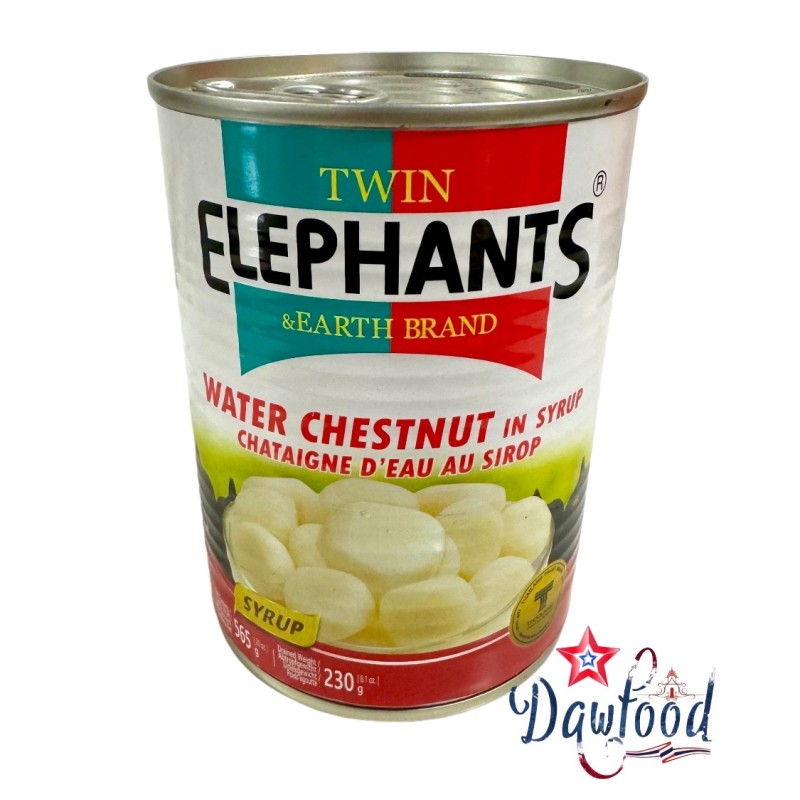 Chataigne d'eau au sirop 565 gr Elephants Chataigne d'eau au sirop 565 gr Elephants
