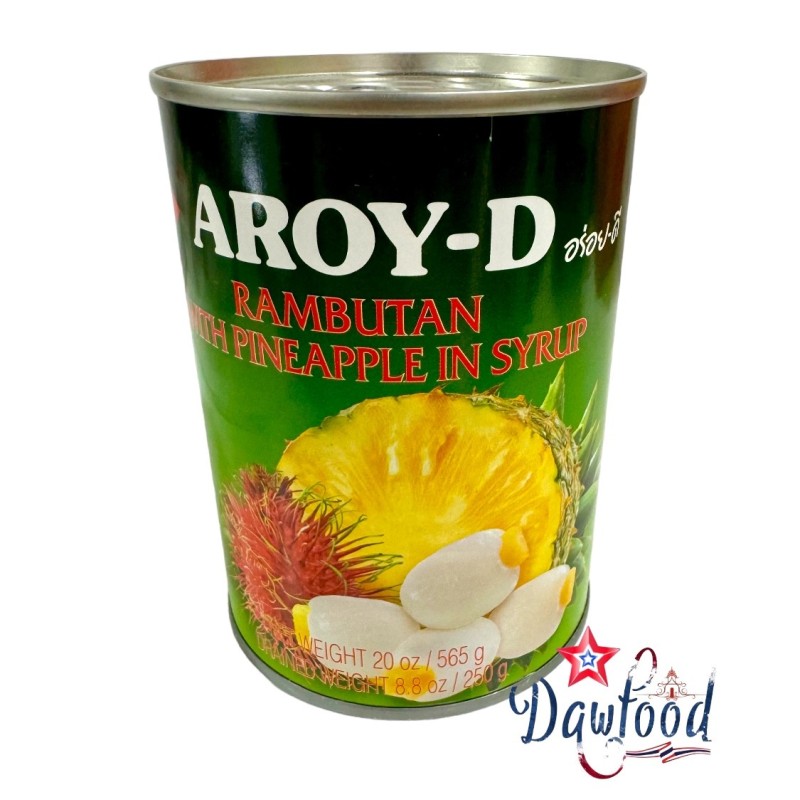เงาะกระป๋อง สอดไส้สับปะรด ในน้ำเชื่อม565 gr Aroy-D เงาะกระป๋อง สอดไส้สับปะรด ในน้ำเชื่อม565 gr Aroy-D