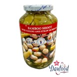 Bambú con yanang y champiñones es la conserva tailandesa nutritiva
