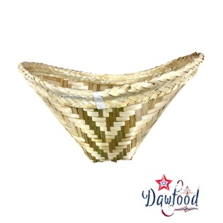 Una cómoda y práctica cesta de bambú para cocinar arroz glutinosa