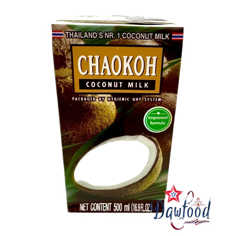 Leche de coco Chaokoh para sopas, salsas y postres tailandeses Leche de coco Chaokoh para sopas, salsas y postres tailandeses