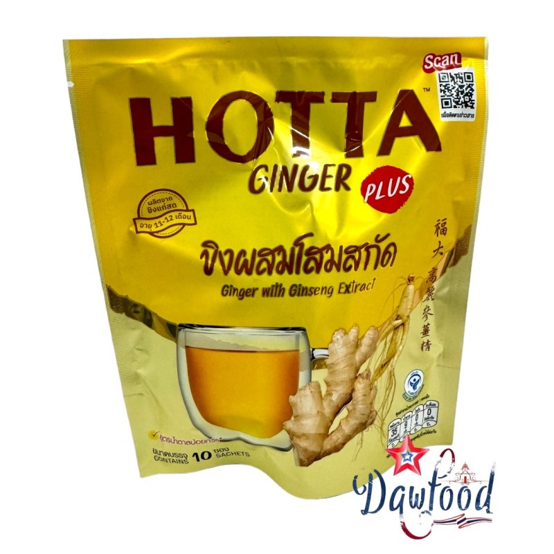 น้ำขิงผสมโสมสกัด ฮอตต้า 90 gr (10ซอง x 9) Hotta น้ำขิงผสมโสมสกัด ฮอตต้า 90 gr (10ซอง x 9) Hotta