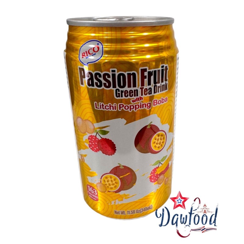 ชาเขียวรสเสาวรส พร้อมไข่มุกป๊อปรสลิ้นจี่ 340 ml Rico ชาเขียวรสเสาวรส พร้อมไข่มุกป๊อปรสลิ้นจี่ 340 ml Rico