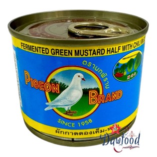Pickled mustard green with chili and soy sauce 140 gr Pigeon Brand