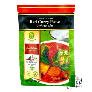 Pasta curry rojo Nittaya, 50 g, de exquisito sabor exótico y oriental