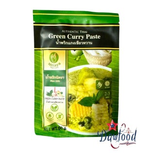 Pasta de curry verde Nittaya, 50 g, ideal para platos de Tailandia