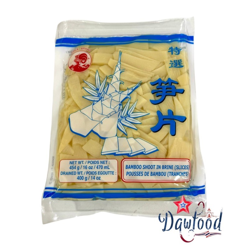 Rodajas de Bambú en Salmuera 454g Cock Brand - Ingrediente Asiático Auténtico | Dawfood Rodajas de Bambú en Salmuera 454g Cock Brand - Ingrediente Asiático Auténtico | Dawfood