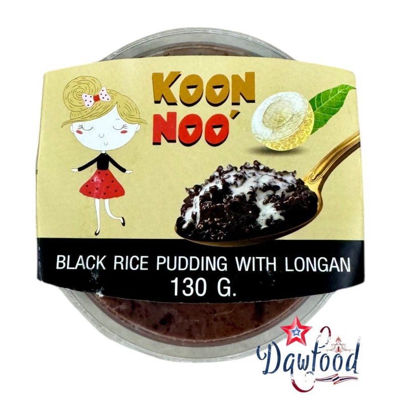 Black rice pudding with longan 130 gr Koon Noo Black rice pudding with longan 130 gr Koon Noo
