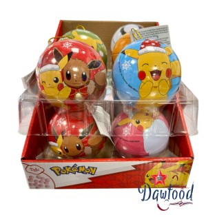 Bola Navideña de Pokémon con Caramelo de Fresa 5g - Decoración y Dulces | Dawfood