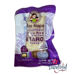 Riz gluant avec creme de coco et taro 80 gr Mae Napa
