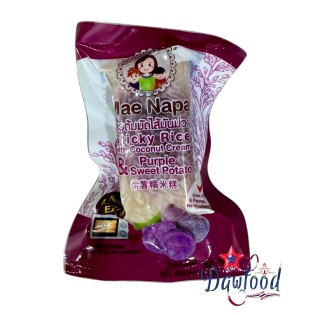 Arroz glutinoso con crema de coco y patata dulce morado 80 gr Mae napa